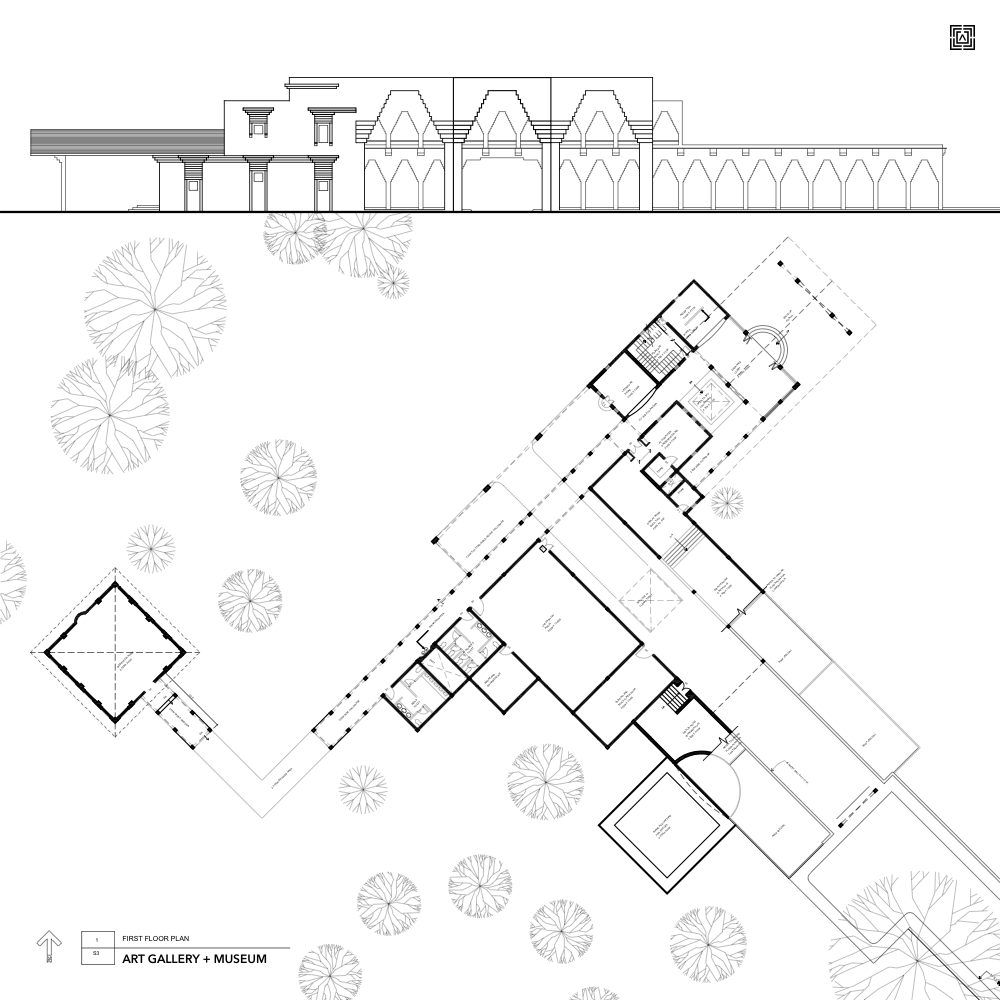 Drawing of Proposed Art Gallery & Museum